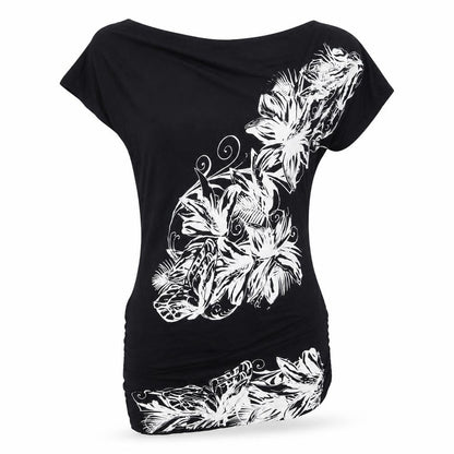 Front view of Decoy women’s black basic t-shirt, size M