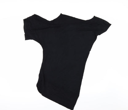 Back view of Decoy women’s black basic t-shirt, size M