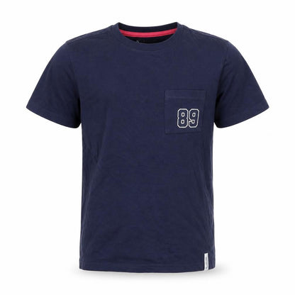 Front view of Nutmeg girls’ beige basic t-shirt, size 10-11, years