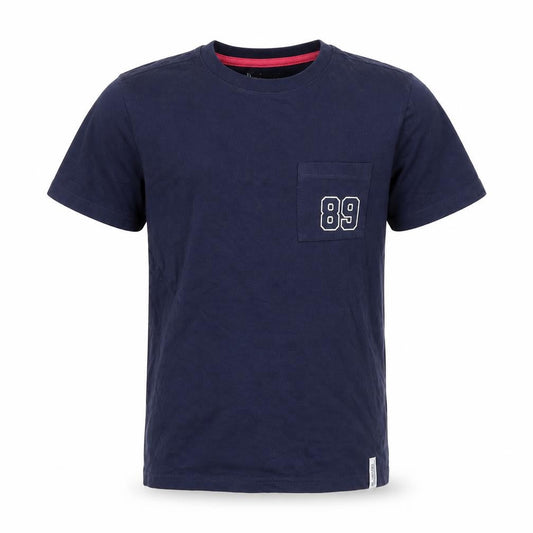 Front view of Nutmeg girls’ beige basic t-shirt, size 10-11, years