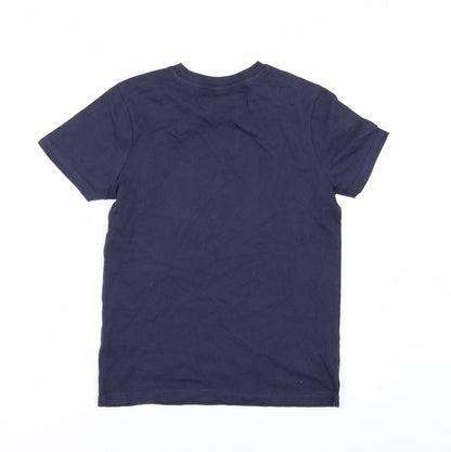 Back view of Nutmeg girls’ beige basic t-shirt, size 10-11, years