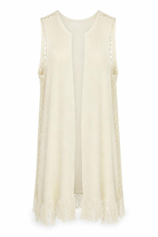 Front view of Primark women’s ivory cardigan jumper, size L