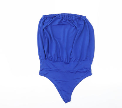 Additional front view of Preworn women’s blue basic blouse, size M