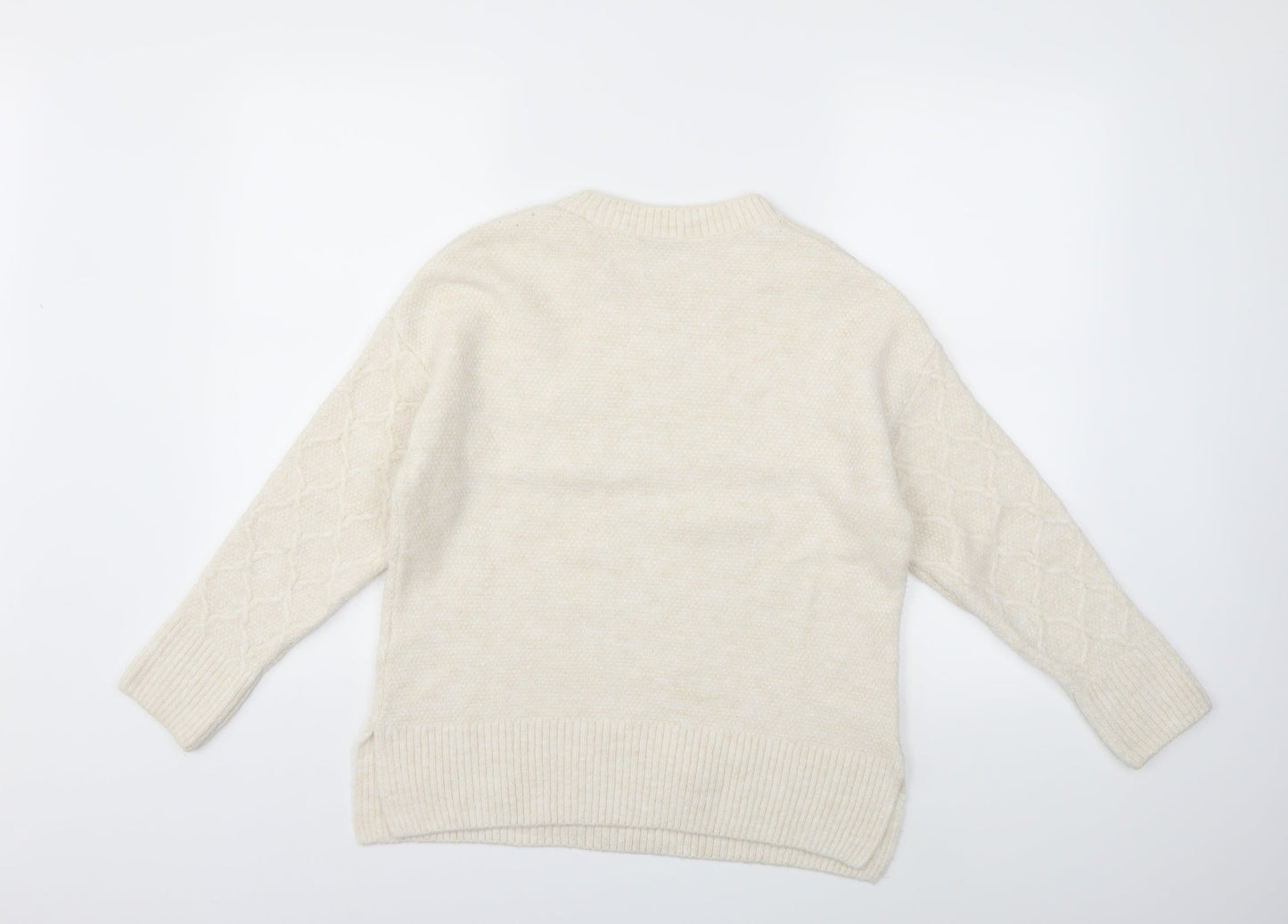 George Womens Beige  Knit Pullover Jumper Size 12