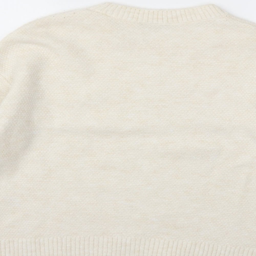 George Womens Beige  Knit Pullover Jumper Size 12