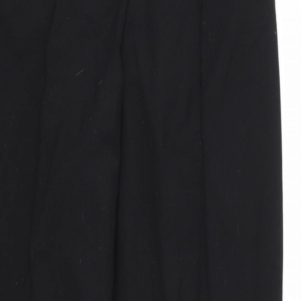 Per Una Womens Black  Rayon Trousers  Size 12 L30 in