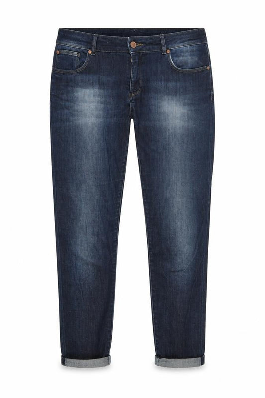 Front view of Topshop women’s blue denim skinny jeans, size UK 30, in, 26-inch leg