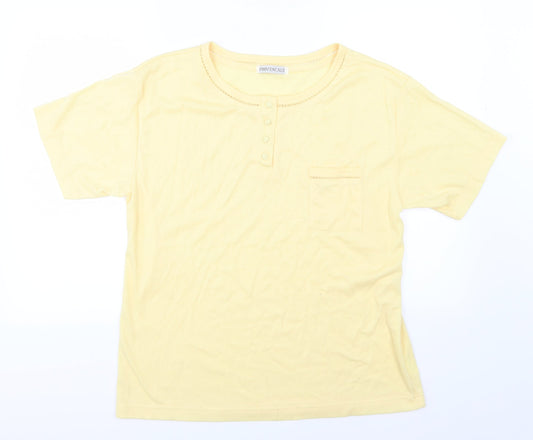 Provencale Womens Yellow  Jersey Basic T-Shirt Size M