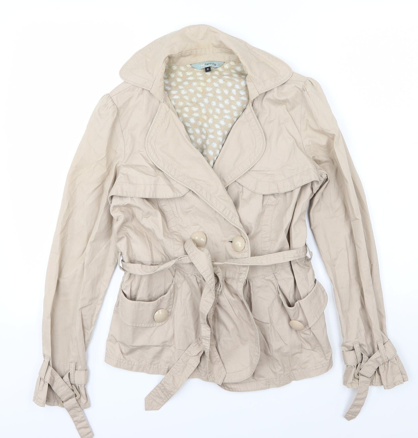 Red Herring Womens Beige   Jacket  Size 10