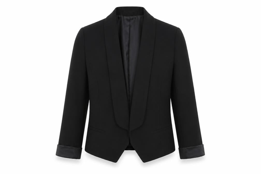 Front view of Primark women’s black jacket blazer, size UK 12