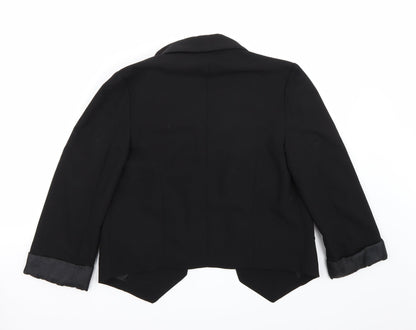 Back view of Primark women’s black jacket blazer, size UK 12