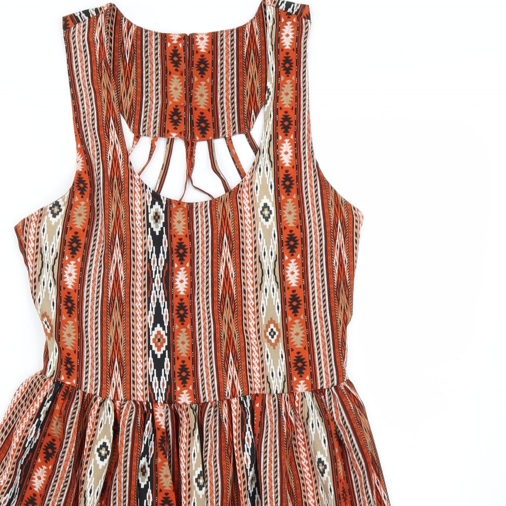 Blue Plate Womens Orange   A-Line  Size M