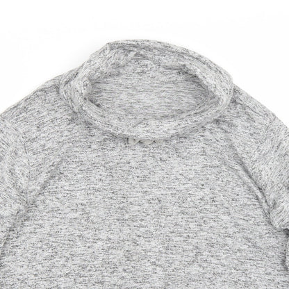 Close-up detail of George women’s grey jumper, size UK 12
