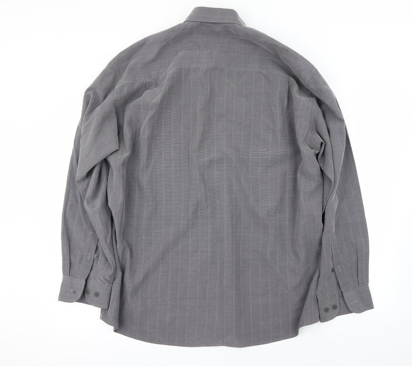 Melka Mens Grey    Button-Up Size L