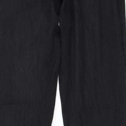 Brand and care label for denim co women’s grey trousers, size UK 14, 27-inch leg
