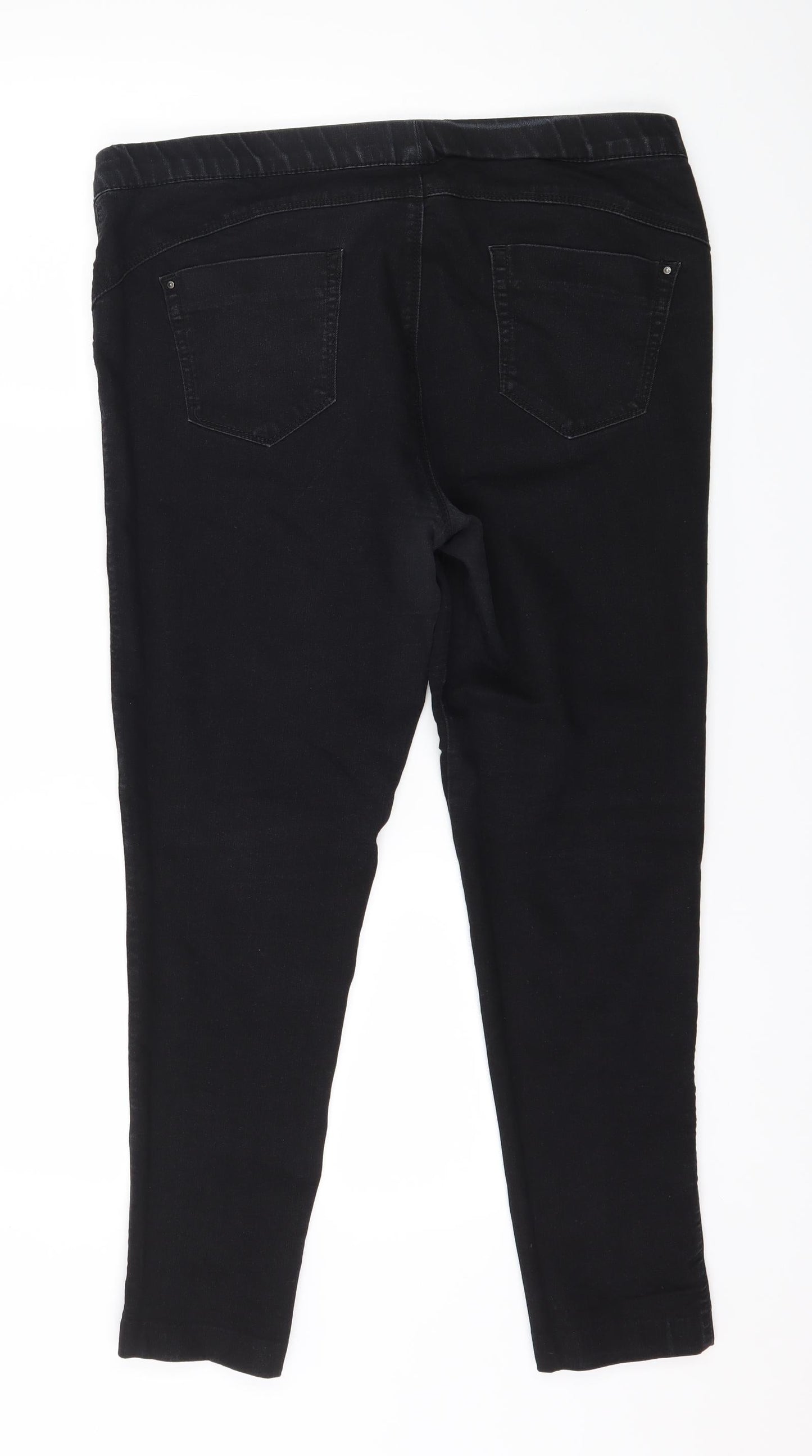 Denim & Co. Womens Black   Jegging Jeans Size 16 L26 in