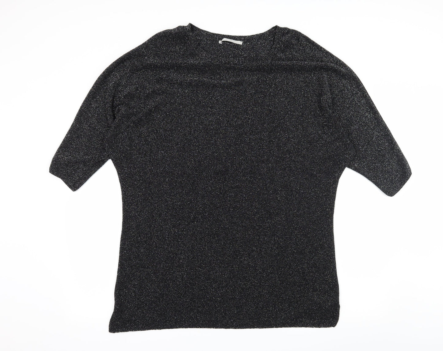 George Womens Black Paisley Knit Pullover Jumper Size L