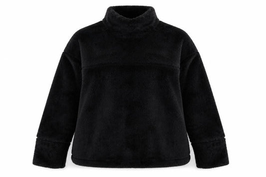 PRETTYLITTLETHING Womens Black  Microfibre Pullover Sweatshirt Size 8