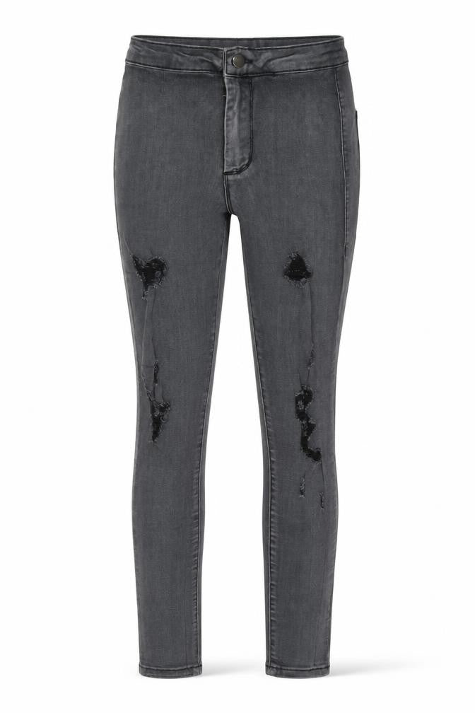 PRETTYLITTLETHING Womens Grey  Denim Skinny Jeans Size 8 L27 in