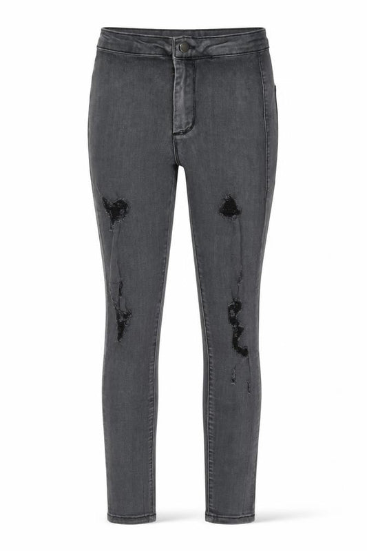 PRETTYLITTLETHING Womens Grey  Denim Skinny Jeans Size 8 L27 in