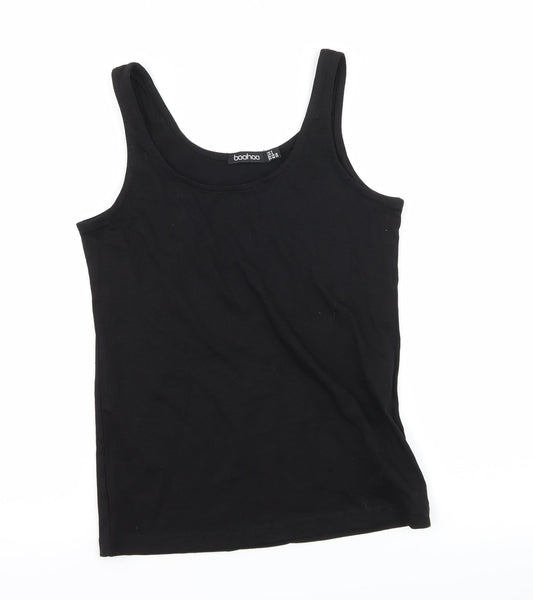 Boohoo Womens Black  Jersey Basic Tank Size 8