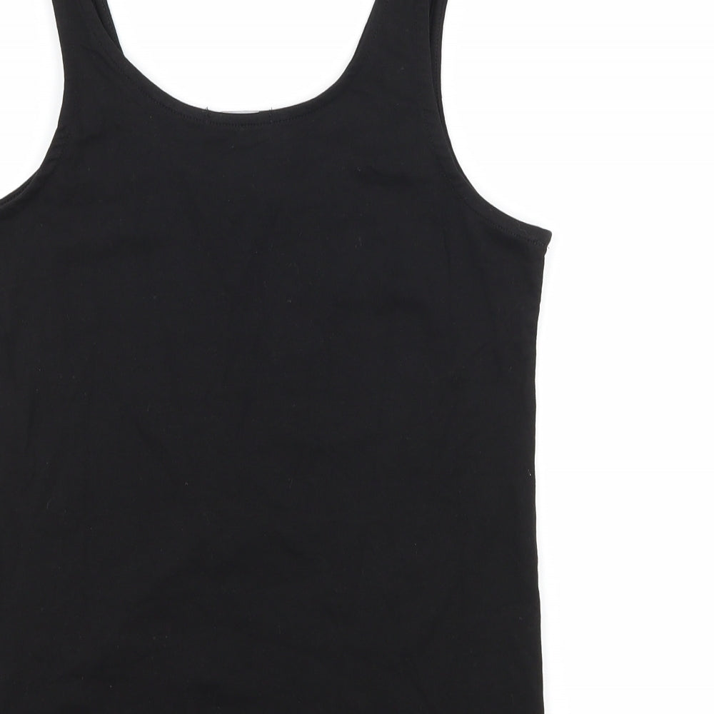 Boohoo Womens Black  Jersey Basic Tank Size 8