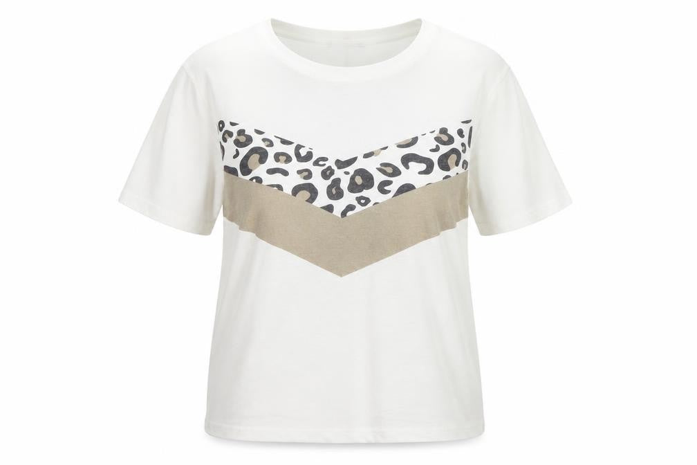 SheIn Womens White Striped Jersey Basic T-Shirt Size S