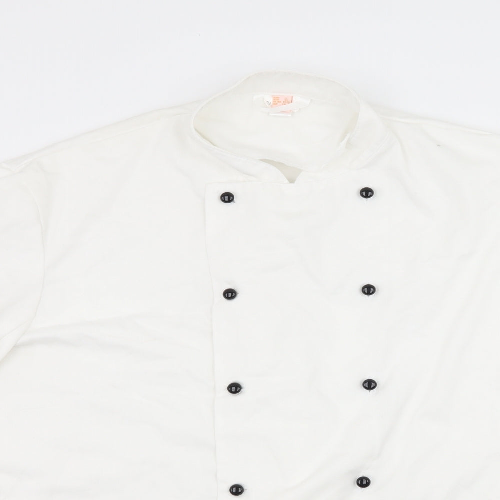 Denny's London Mens White    Button-Up Size L  - Chefswear