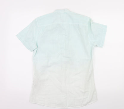 Back view of LCW Young men’s blue button-up, size XS, - dip dye