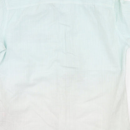 Brand and care label for LCW Young men’s blue button-up, size XS, - dip dye