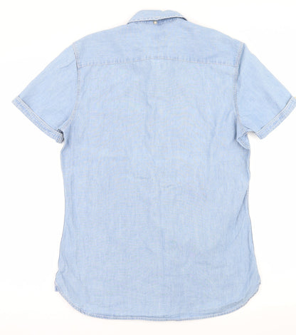 Back view of Next men’s blue button-up, size S