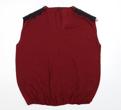 Front view of Arcadia women’s brown basic blouse, size UK 18