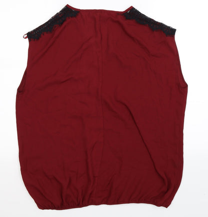 Back view of Arcadia women’s brown basic blouse, size UK 18