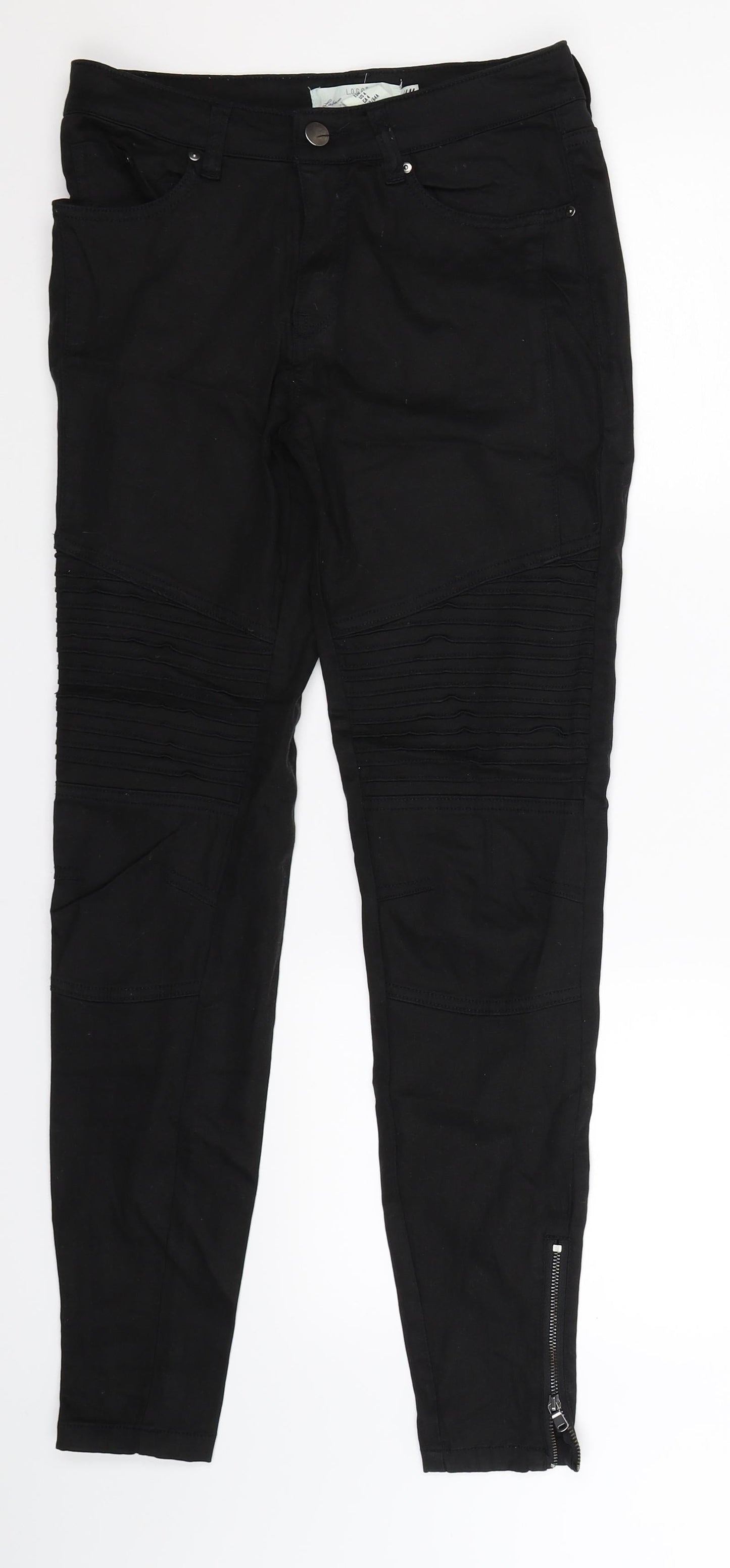 H&M Womens Black  Denim Jegging Jeans Size 8 L29 in