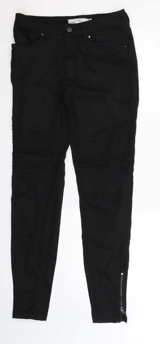 H&M Womens Black  Denim Jegging Jeans Size 8 L29 in