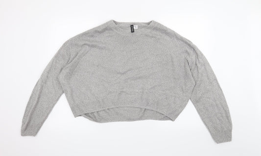 H&M Womens Grey   Pullover Jumper Size M