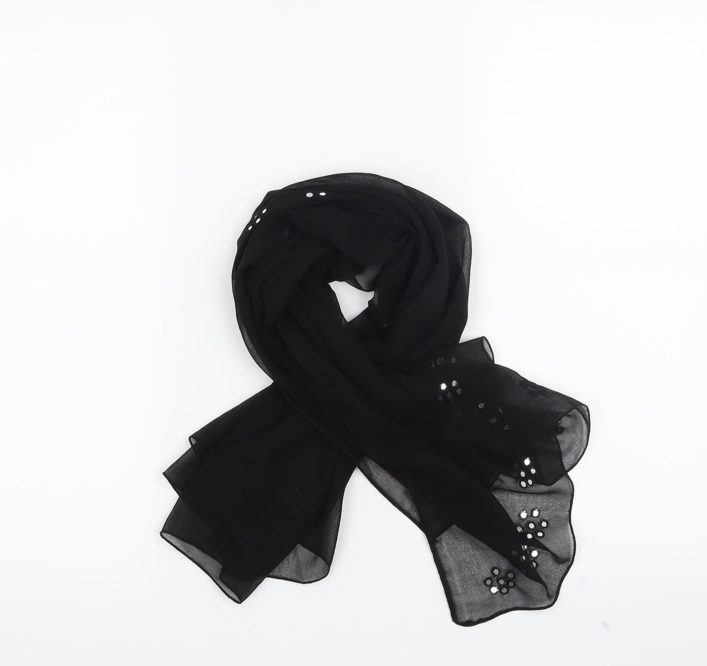 Preworn Womens Black    Scarf