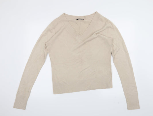 Dorothy Perkins Womens Beige   Pullover Jumper Size 16