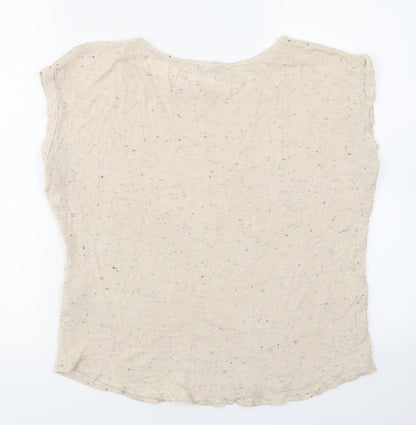 Back view of Oasis women’s ivory jersey blouse, size M