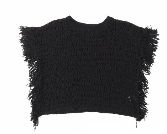 YD  Girls Black   Pullover Jumper Size 7-8 Years
