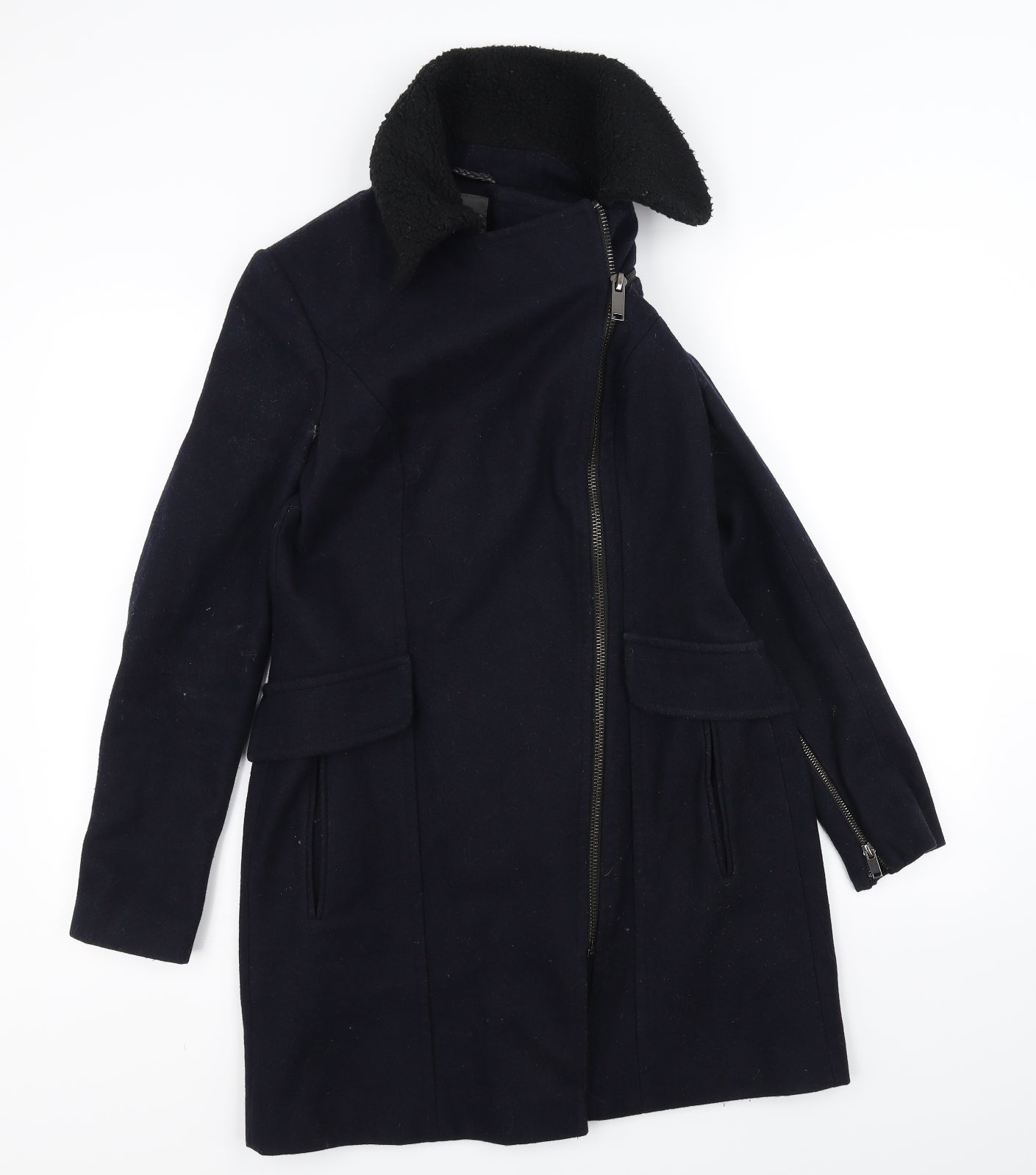 NEXT Womens Blue   Overcoat Coat Size 10