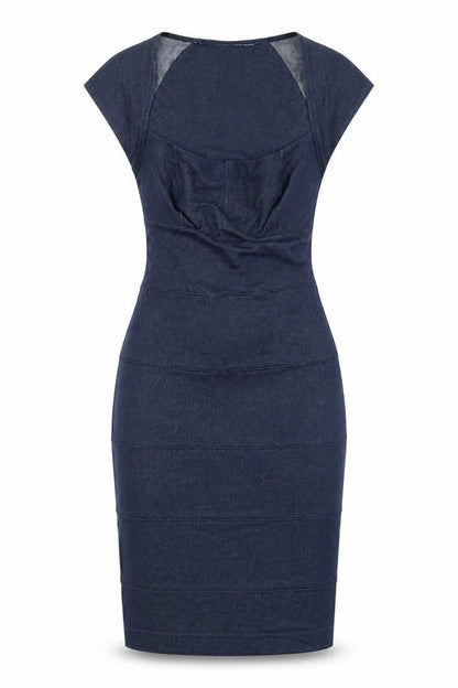 Sasperilla Womens Blue   Pencil Dress  Size 8