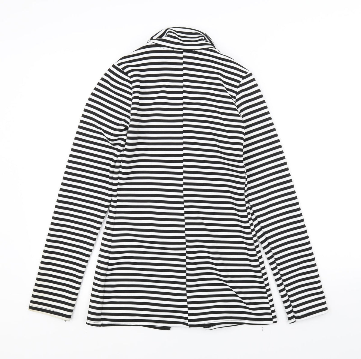 Back view of Lustre women’s black striped jacket, size UK 8