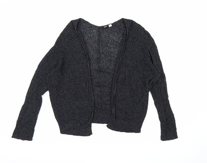 Additional front view of BDG women’s black knit cardigan jumper, size S