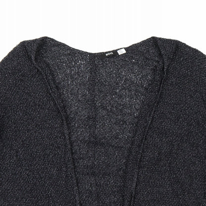 Close-up detail of BDG women’s black knit cardigan jumper, size S