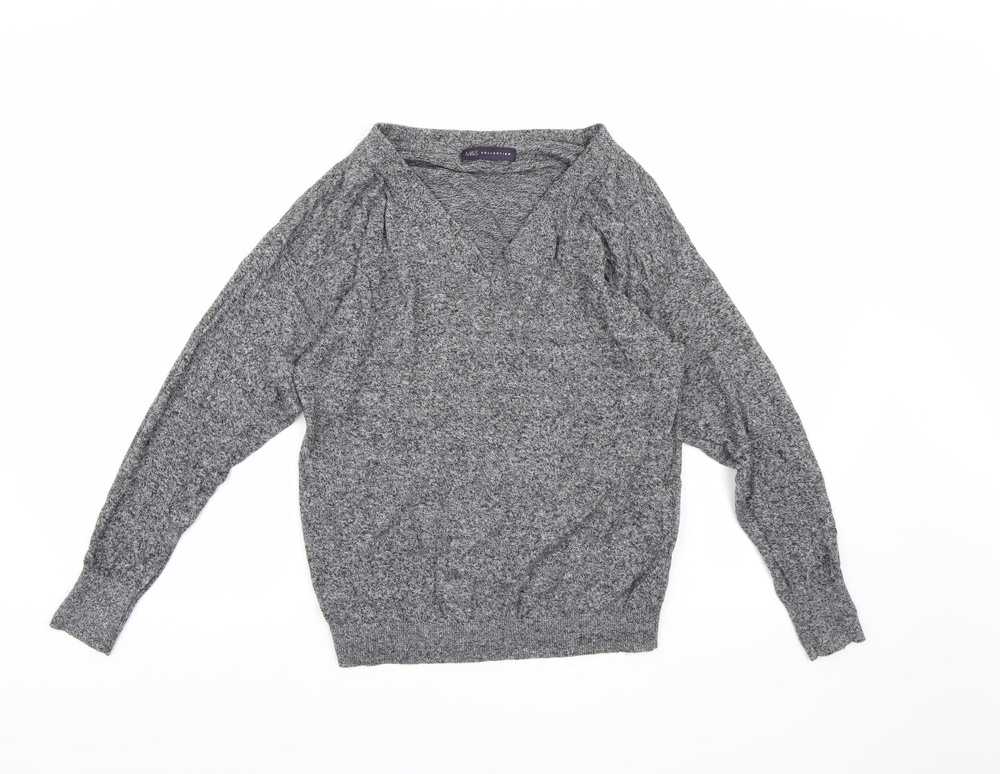 Marks and Spencer Womens Grey  Knit Pullover Jumper Size 8