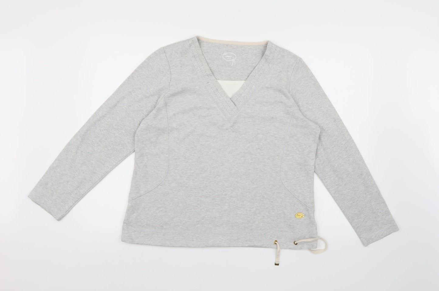 Preworn Womens Grey  Jersey Pullover Sweatshirt Size 16