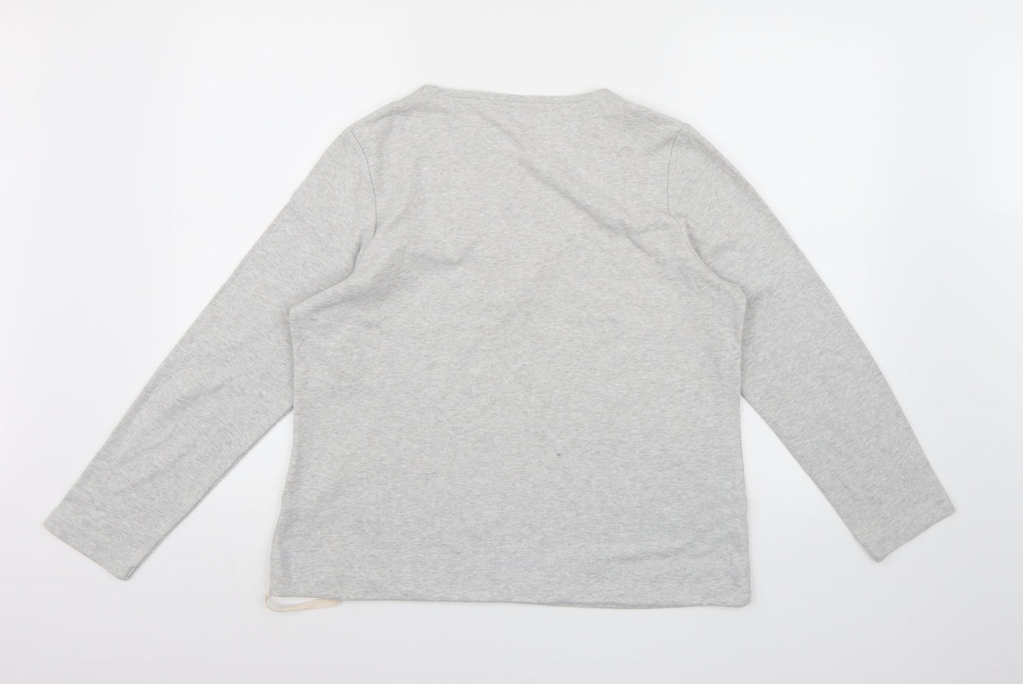 Preworn Womens Grey  Jersey Pullover Sweatshirt Size 16