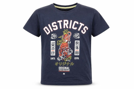 Front view of Primark boys’ blue basic t-shirt, size 9-10, years