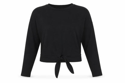 Front view of F&F women’s black jumper, size UK 6